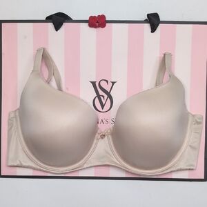 Victoria's Secret Beige Bra Body By Victoria Lined Demi/Demi Double Size 40C